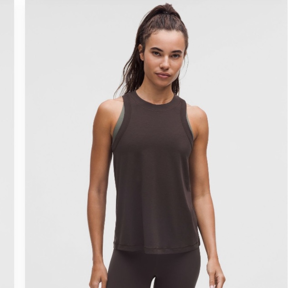 Lululemon Jersey Training Tank Top in Sequoia size 4